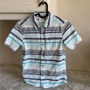 jumping beans Short-Sleeve Striped Button-Down Shirt - Blue & White